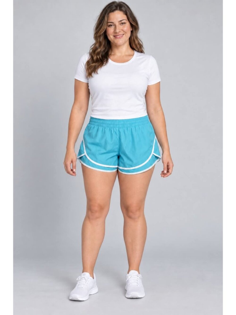 Athletic Works Womens Turquoise Running Shorts Size XL 16 to 18 skuj